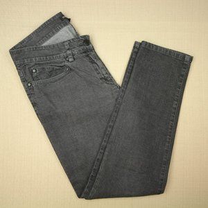 Eileen Fisher Straight Leg Jeans Women's Size 6 Low Rise Gray Lightweight Denim